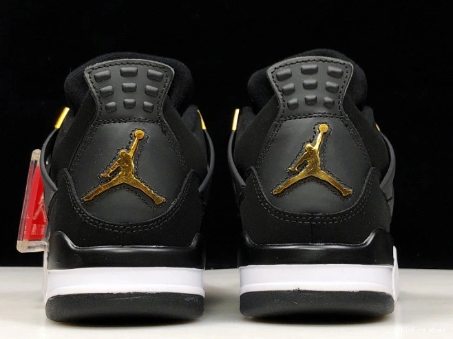 Rep Royalty Air 308497-032 4 Gold-White Metallic Jordan Black 0809